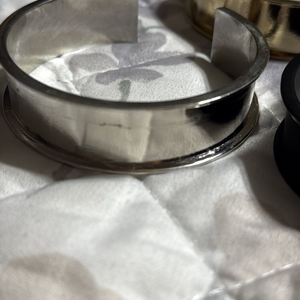 Set/3 open bangle bracelets - Picture 2 of 4
